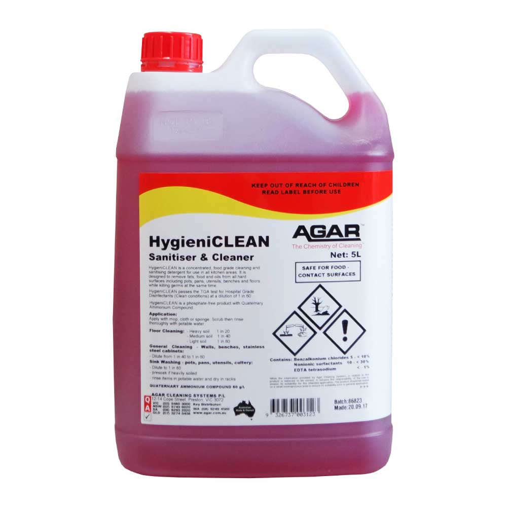 Agar HygieniCLEAN Sanitiser & Cleaner 5L