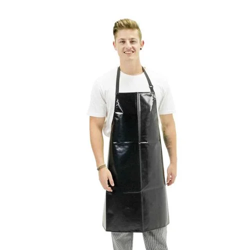 PVC Bib Apron Black