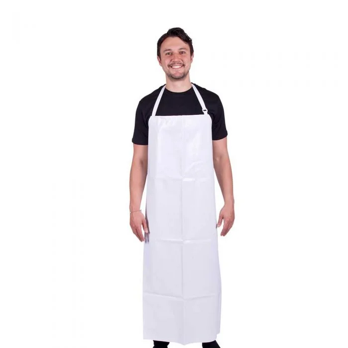 PVC Bib Apron White Long Length