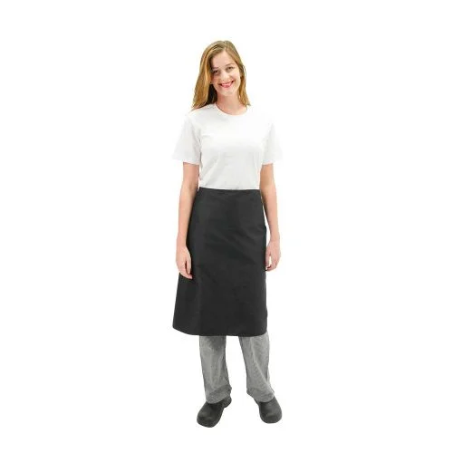 Prochef Black 3/4-Waist/Apron