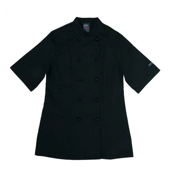 Prochef Women's Chef Jacket S/S Black