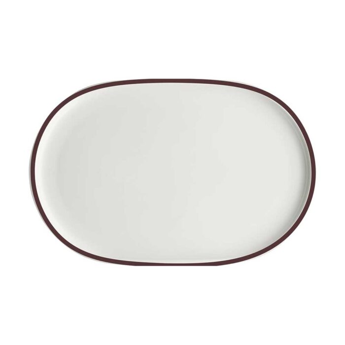 Shiro Platter Coupe Oval – Coloured Rim Schonwald