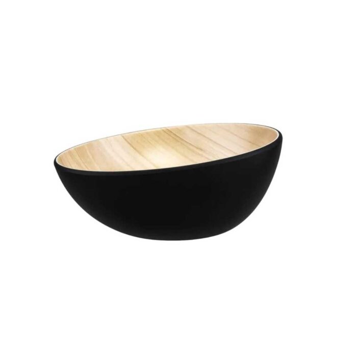 Echo Round Bowls - Black / Birch Zicco 215mm X 87mm | 252mm X 110mm | 285mm X 138mm