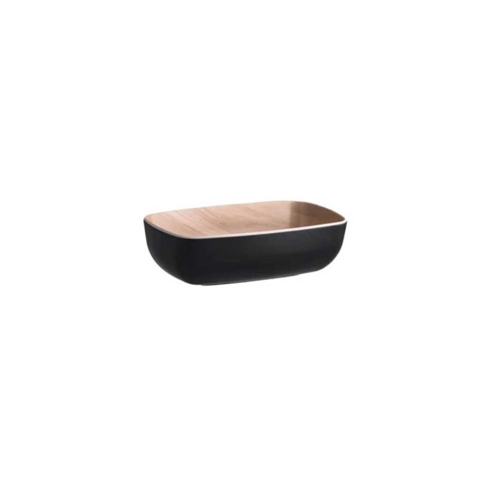 Echo Rectangular Bowls - Black / Birch Zicco 176mm X 108mm X 55mm & 530mm X 162mm X 75mm