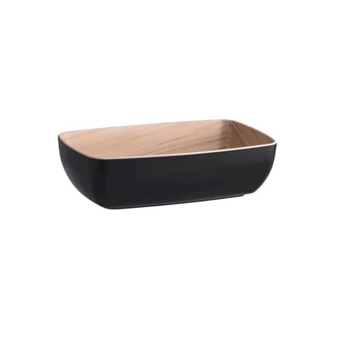 Echo Serving Bowls - Black/Birch Zicco 176mmX162mmX75mm | 265mmX162mmX75mm | 325mmX265mmX75mm