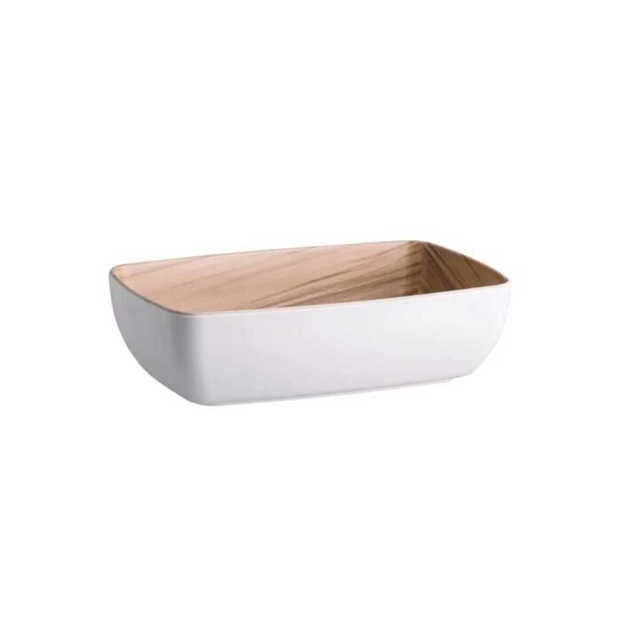 Echo Serving Bowls - White/Birch Zicco 176mmX162mmX75mm | 265mmX162mmX75mm | 325mmX265mmX75mm