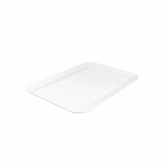 Melamine Rectangular Wide Rim Platter – White