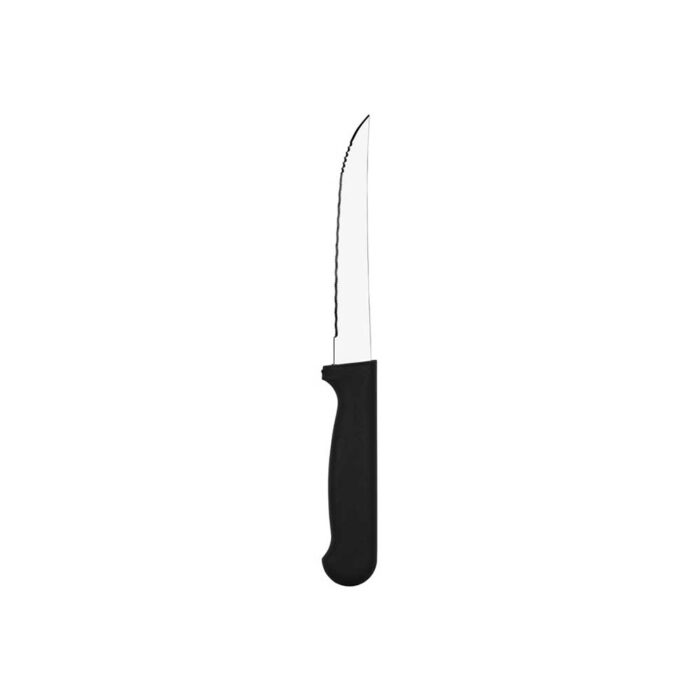 Steak Knife Black Plastic Handle Pointed Tip 223mm Tablekraft
