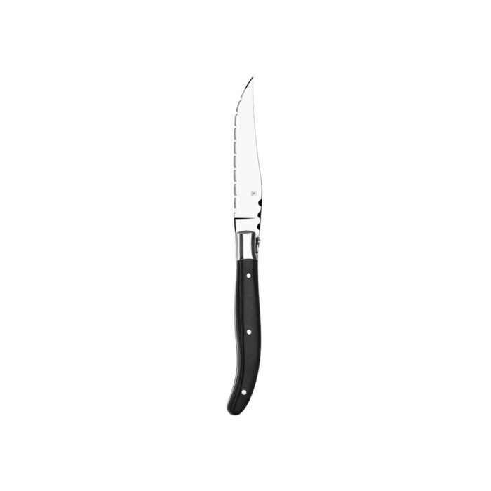 Steak Knife Paris Black Pakkawood Handle Pointed Tip 242mm