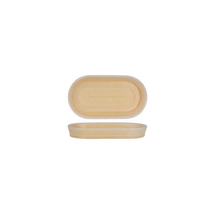 Oval Serve Platter – 180x100mm | Tablekraft Urban Loft Sandstone