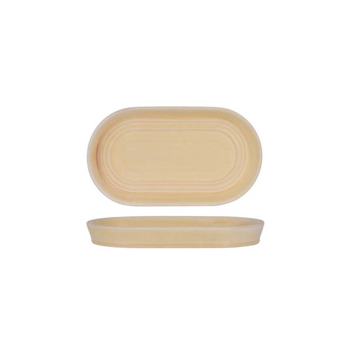 Oval Serve Platter – 240x135mm | Tablekraft Urban Loft Sandstone