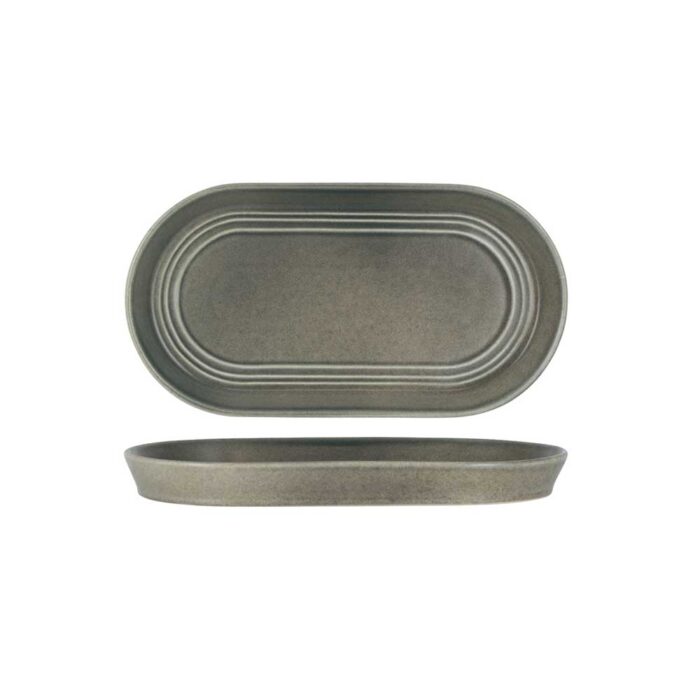 Oval Serve Platter 310x165mm | Urban Loft Frost Grey
