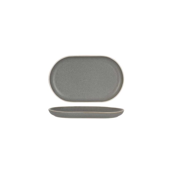 Tablekraft Urban Grey Oval Plate – 250x160mm