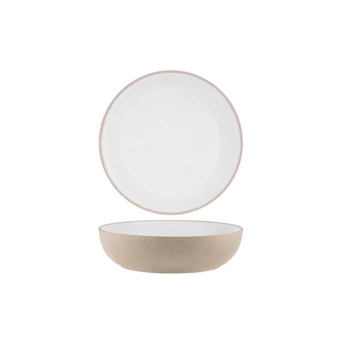 Round Coupe Deep Bowl – 200mm | Soho White Pebble