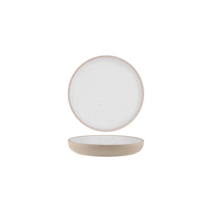 Plate – Round Coupe Deep 175mm | Soho White Pebble