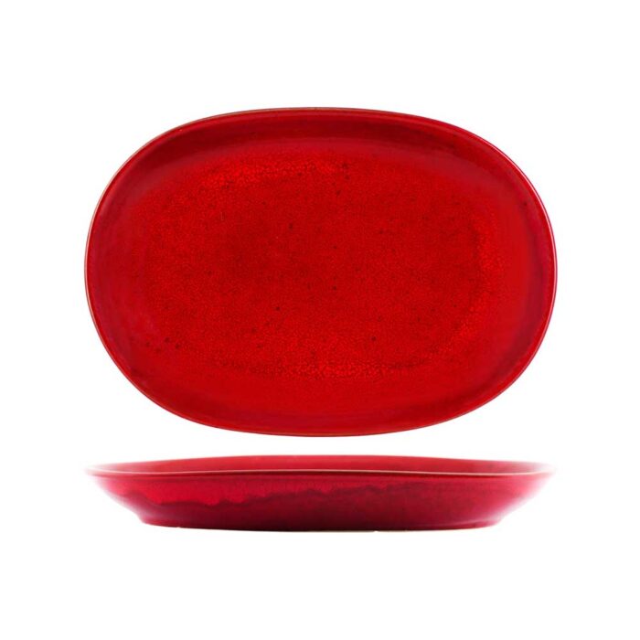 Serving Platter - Oval 305x210mm | Artistia Reactive Red