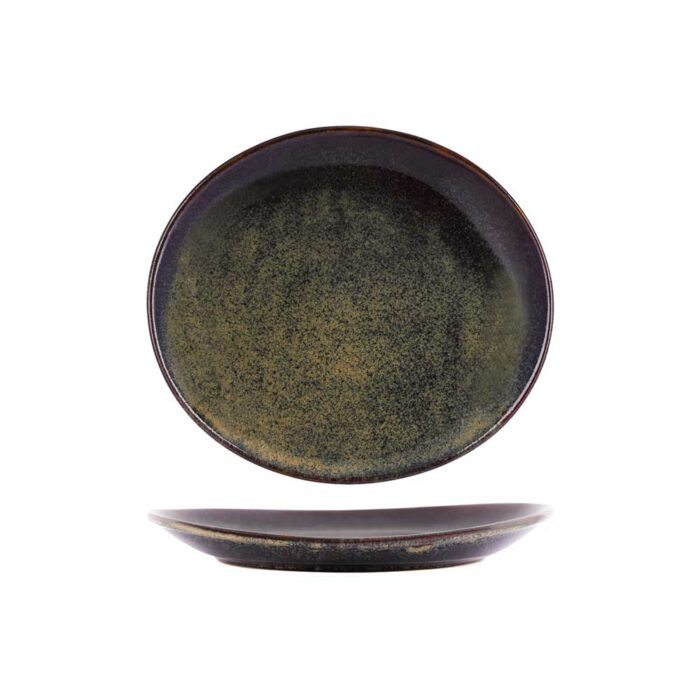 Oval Plate – 250x220mm | Artistica Reactive Brown