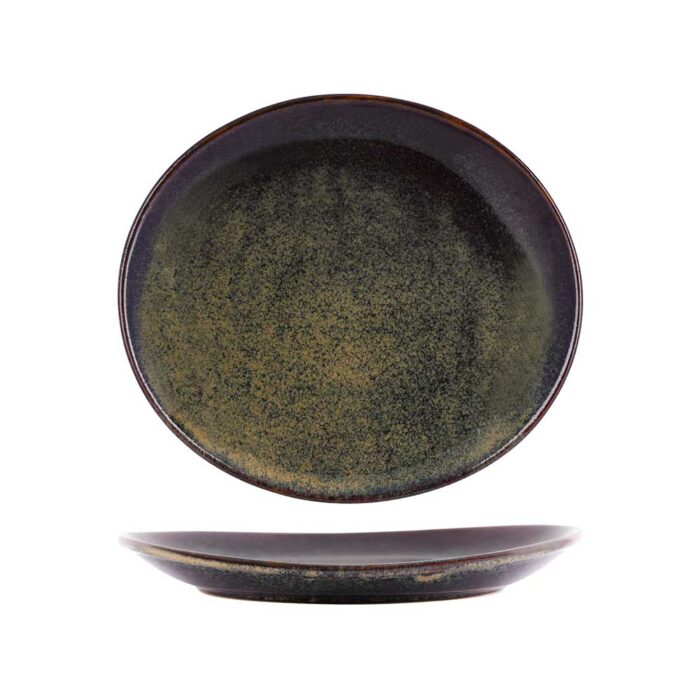 Oval Plate – 295x250mm | Artistica Reactive Brown