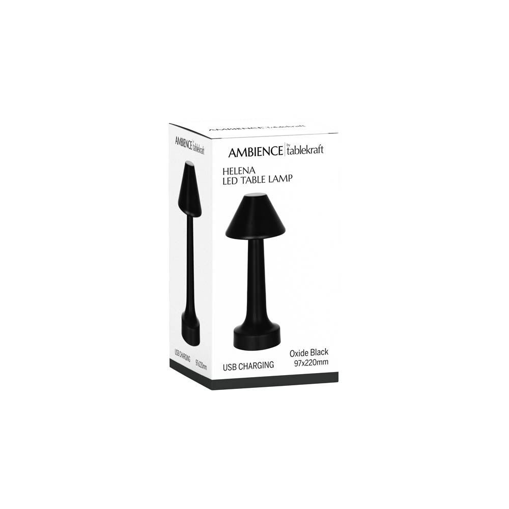 Helena Cordless LED Table Lamp Oxide Black