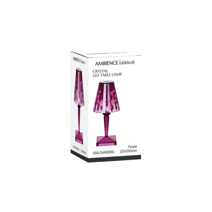 Crystal Cordless LED Table Lamp