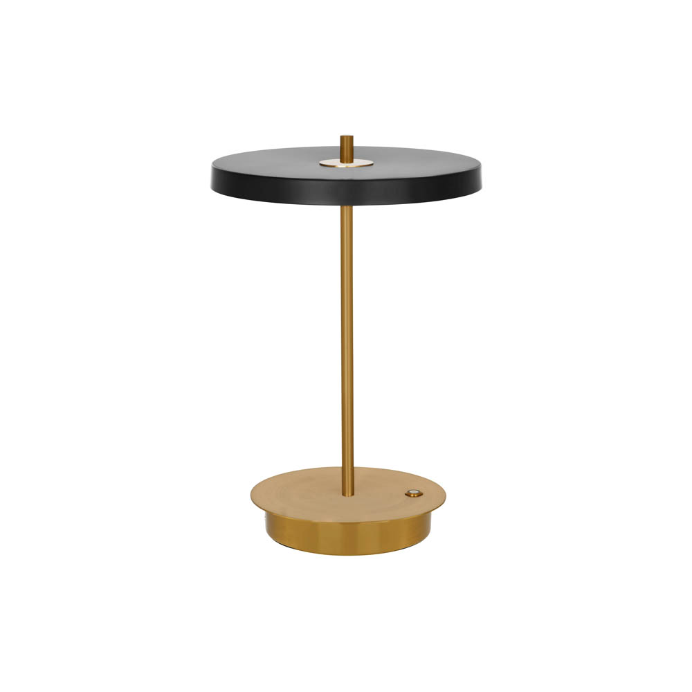 Camilla Cordless LED Table Lamp Brass / Black Tablekraft Ambience