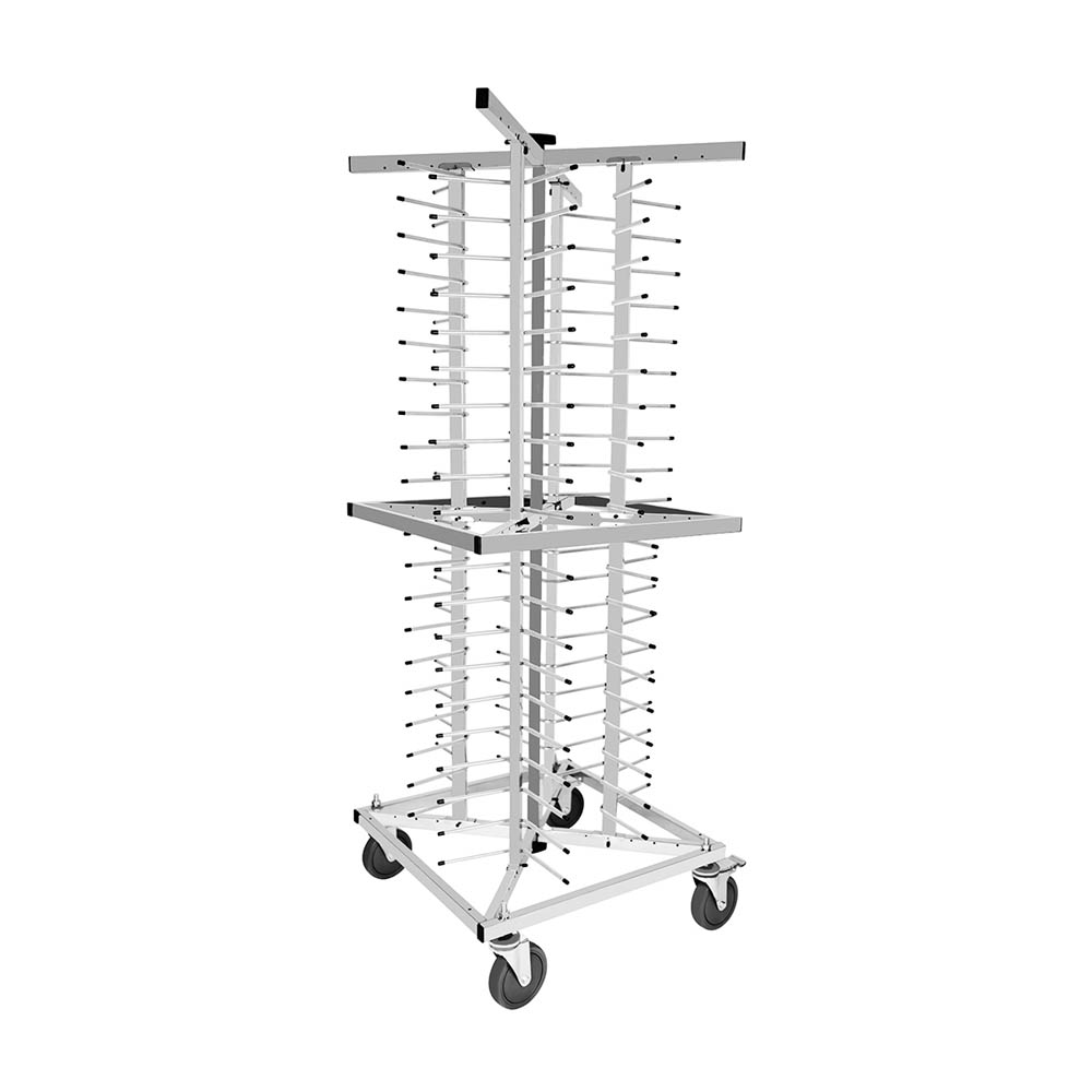 Plate Stacking Trolley 72 Plates 600x610x1610mm