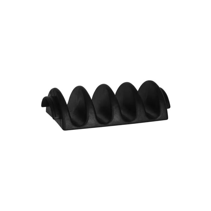 Coney Island Taco Holder Stand PP Black – 4 Compartment