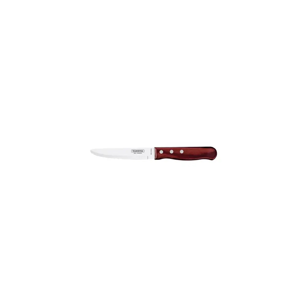 STEAK KNIFE ROUND TIP RED TRAMONTINA
