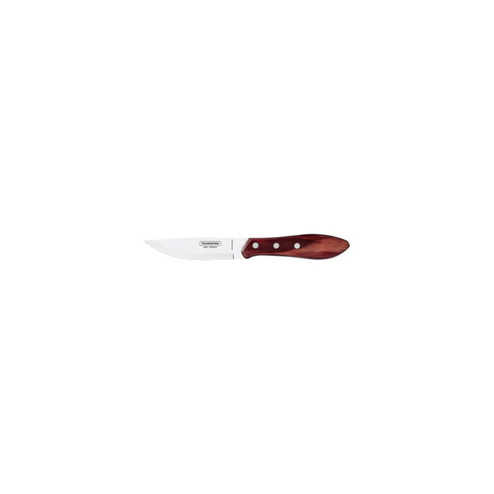 STEAK KNIFE POINTED RED TRAMONTINA