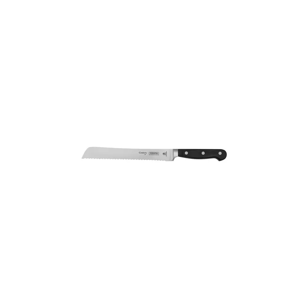 Bread Knife Serrated Blade with Forged Handle Black 200mm Hangsell