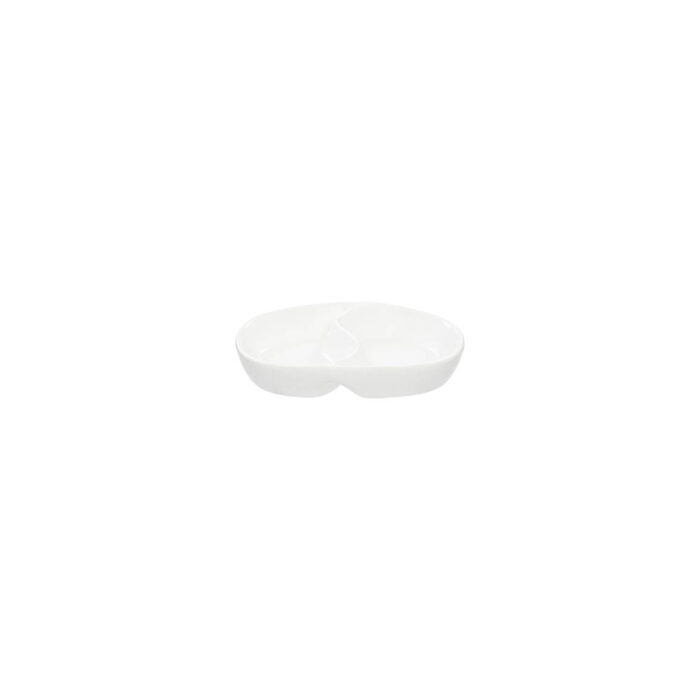 OVAL DIVIDED SAUCE DISH 110x70x20mm CORE WHITE TABLEKRAFT