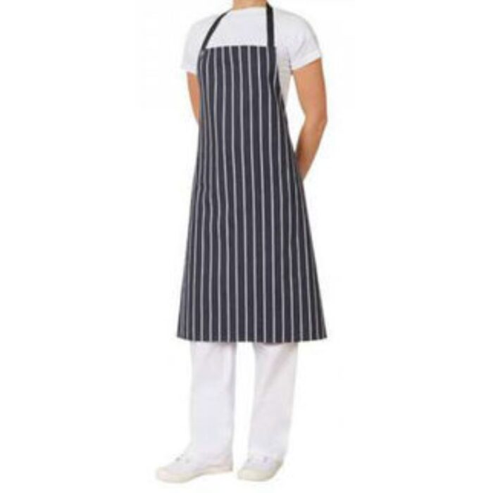 Chef Bib Navy/White 86x100cm w/pocket