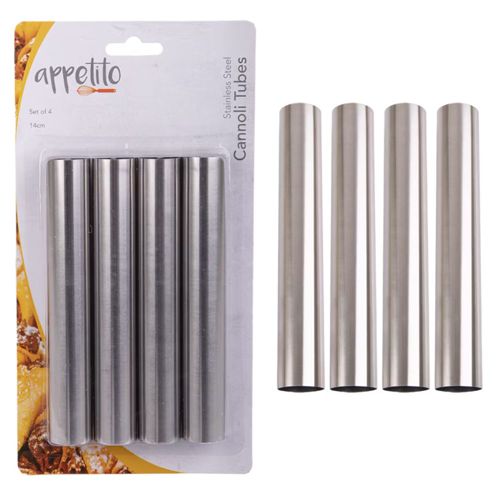 STAINLESS STEEL CANNOLI TUBES SET 4