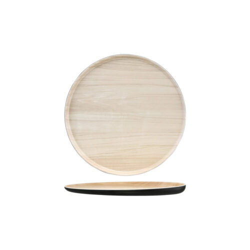 Zicco Melamine Echo Black Birch Round Platter