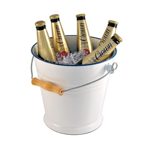 Enamelware Bucket 5LT White Urban Style Enamel