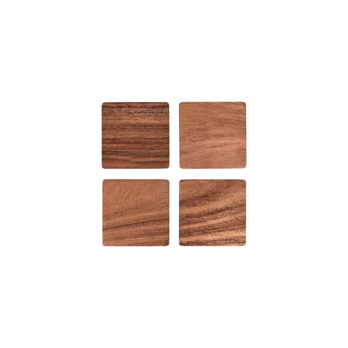 COASTER ACACIA WOOD (SET/4) 90x90x5mm ZANZI - Image 3