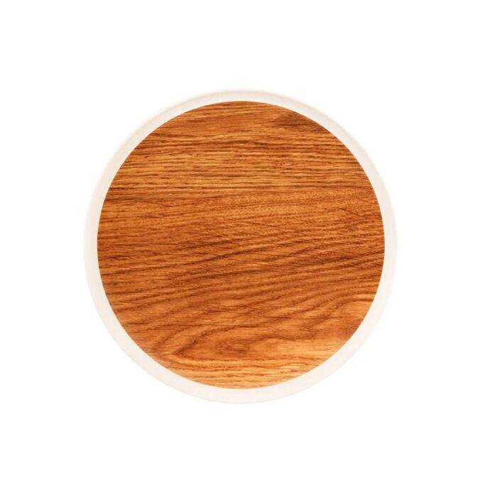 Zicco Melamine Contempo Oak Round Tray