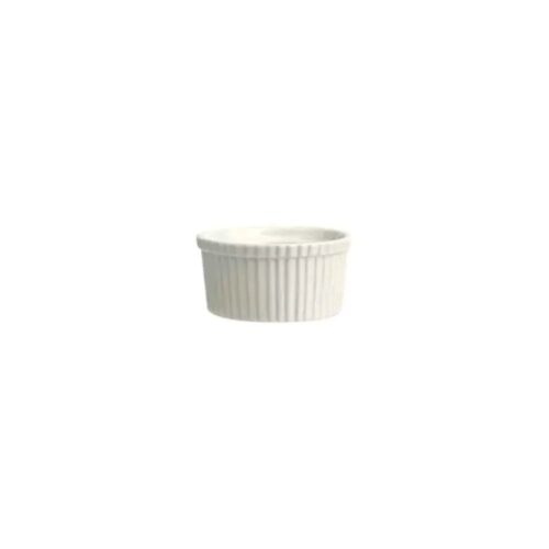 Souffle Dish - Ribbed ivory