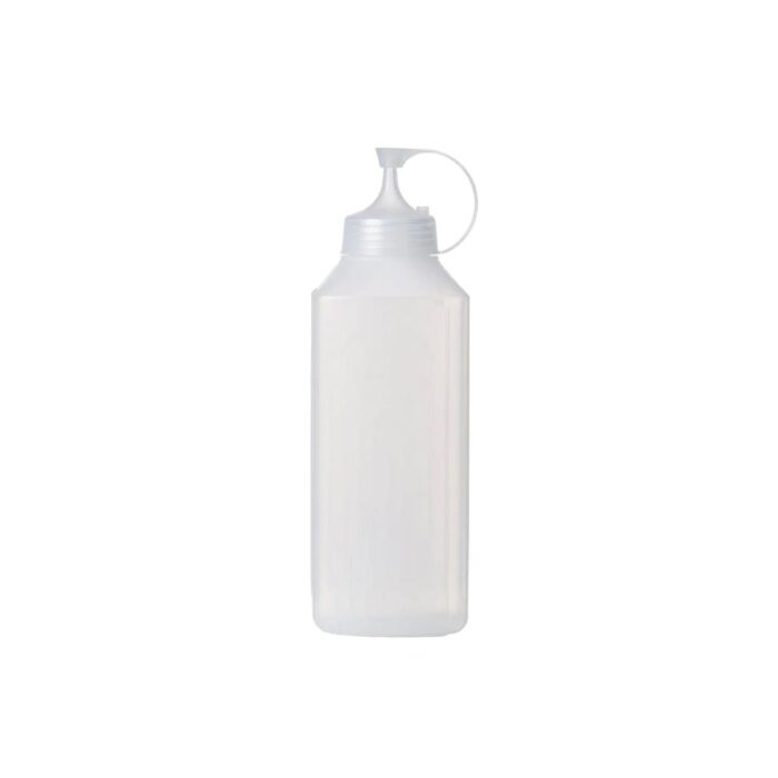 Square Narrow Mouth Squeeze Bottle Graduated 800ml Clear