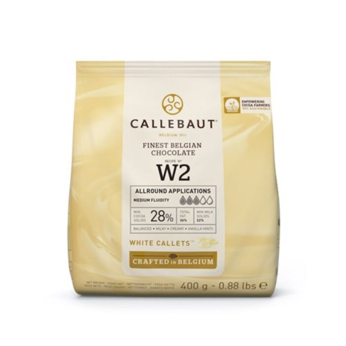 CHOCOLATE WHITE COUV. 28% 400G CALLEBAUT