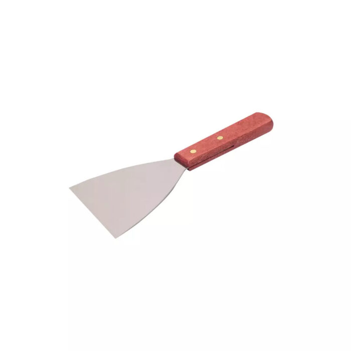 PAN SCRAPER S/S 115x100mm WOOD HANDLE