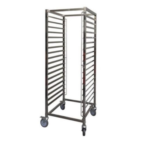 Mantova 0287N - 2/1 Stainless Steel Gastronorm Trolley18 Tray