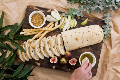 brown cutting board
