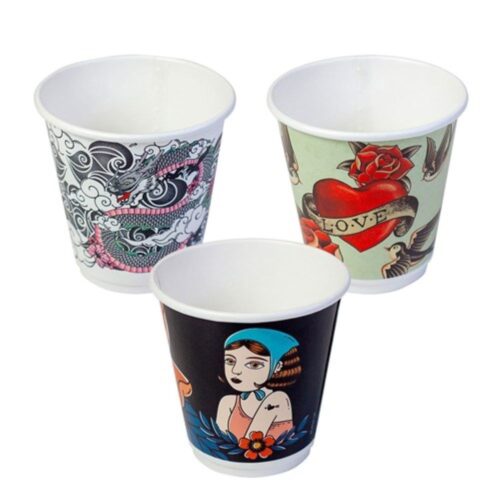 Paper Coffee Cup Core Aqueous Double Wall Ink Series 8 OZ Super